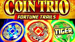 COIN TRIO FORTUNE TRAILS HOLD & SPIN MADNESS! Exciting New Slot Machine