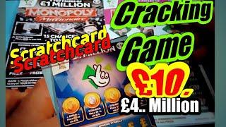Cracking Scratchcard gamewith.Both MONOPOLY'S cards‍️£4.Million(£10)‍️& More?
