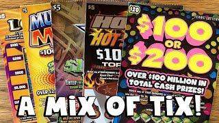 A Mix of Tix! $100 or $200, Cowboys + MORE!  TEXAS LOTTERY Scratch Off Tickets