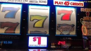 Triple Double Diamond - Triple Big Bar / Burning Bar - Two Times Pay $1 Slot Machine @ Pechanga