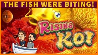 The FISH Were HUNGRY On RISING KOI Huge Bonus Win! Palm Springs Spinners