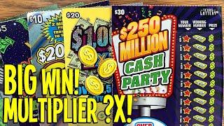 MULTIPLIER X BIG WIN! $110/TICKETS $30 Cash Party + $20 $1,000,000 Extreme Cash  Fixin To Scratch