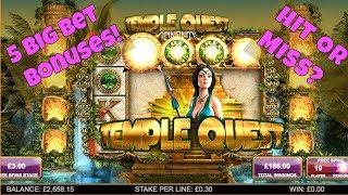 NEW!! 5 HIGH STAKES Bonuses on Temple Quest! ( Big Time Gaming )