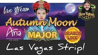 LIVE! Dragon Link Autumn Moon MAJOR Chase Aria Casino Las Vegas Strip Slot Jackpots!