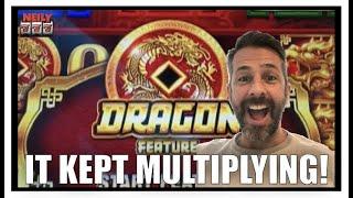This win kept getting bigger and bigger with the multipliers! COIN TRIO Slot Machine!