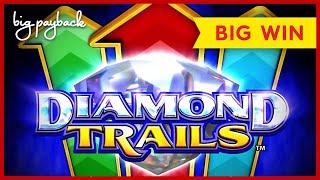 NEW KONAMI! Diamond Trails Ocean Winnings Slot - BIG WIN BONUS!