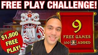 $1800 Free Play CHALLENGE @ Cosmo Las Vegas!!! | Mighty Cash, Fire Link and Lightning Link!!