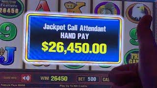 HUGE HANDPAY ON GRIZZLY WILD  SLOT MACHINE JACKPOT