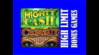 Cleo 2 and Mighty Cash Mash Up. High Limit Bonus Games! Sunday Funday!