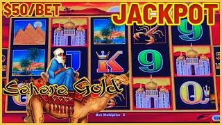 ️Lightning Link Sahara Gold HANDPAY JACKPOT ️HIGH LIMIT $50 Bonus Round Slot Machine Casino ️