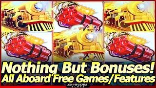 All Aboard Dynamite Dash Slot Machine - Nothing But Bonuses!  Free Spins and All Aboard Features