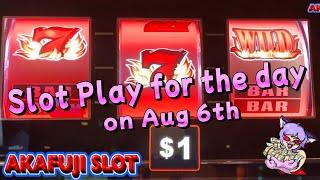 Show all the day's slot play! NEW SLOTS - HANDPAY JACKPOT Pinball Top Dollar New Blazing 7s 赤富士スロット