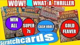 What a Scratchcard game"Wow!"it's a thrilling gameCashwordGoldfeverSuper 7sWin All.& more