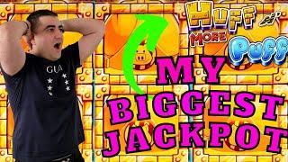 My BIGGEST JACKPOT On Huff N More Puff Slot + More JACKPOTS - Las Vegas Slots Biggest Wins