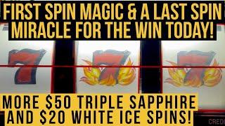 Old School Slots Presents $50 Triple Sapphires $20 White Ice $10 Triple Stars RW&B Wheel of Fortune!