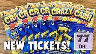New Ticket WINS!! 5X Crazy Cash Blowout + 5X 777!  TEXAS LOTTERY Scratch Off Tickets