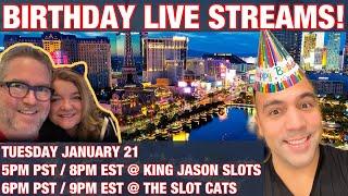 $1000 WINNING Live Birthday Slot Machine Play w/The Slot Cats @ Aria LAS VEGAS!!!