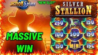 NEW SLOT ️Silver Stallion Fiery Hot Jackpots MASSIVE WIN HIGH LIMIT $25 Bonus Round HANDPAY JACKPOT