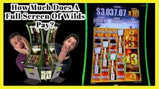 MASSIVE WIN Full Screen of Wilds on Walking Dead 2 Slot! How much does it pay?