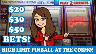 High Limit PINBALL Slot Machine HANDPAY JACKPOT, Slot Machine JACKPOT at Cosmo Las Vegas