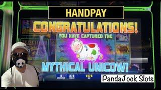 Caught the Unicow on max bet! Over 400 free spins! HANDPAY
