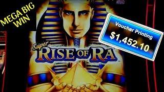 Super Rise Of Ra Slot Machine HUGE WIN w/Max Bet Bonus  | Slot Machine MEGA BIG WIN | Live Slot Play