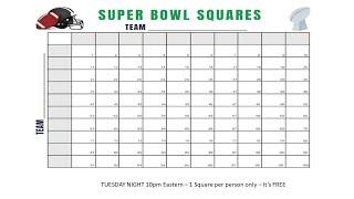 Super Bowl Squares Contest with PJ - LIVE!