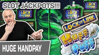 HANDPAY on HUFF N’ PUFF  Even MORE High-Limit Lock It Link Slot Action