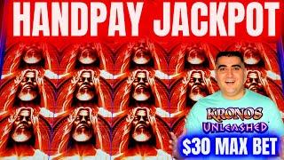 Kronos Unleashed Slot HANDPAY JACKPOT -$30 Max Bet | Epic Fortune Slot | Las Vegas Casino JACKPOT