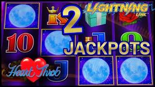 Lighting Link Heart Throb (2) HANDPAY JACKPOTS ~ HIGH LIMIT $50 Bonus Round Slot Machine Casino