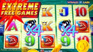 EXTREME GAMES LIVE HUGE WIN!!! Whales of Cash 4X 4X WILDS - Wonder 4 Boost - Aristocrat CASINO SLOTS