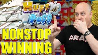 NONSTOP WINS ON HUFF N PUFF!  HIGH LIMIT LOCK IT LINK JACKPOTS!