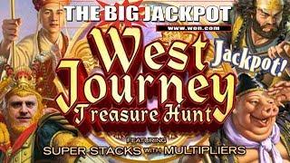JACKPOT!   IT'S HANDPAY TIME! on  WEST JOURNEY TREASURE HUNT  | The Big Jackpot