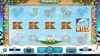 Flowers - Christmas Edition slot by NetEnt - Gameplay