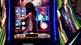 The Walking Dead 2 Slot Machine Bonus Win Michonne Attack and Symbols WINLive Play Max Bet