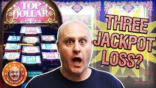 3 TOP DOLLAR JACKPOT LOSS!  High Limit Slot Play | The Big Jackpot
