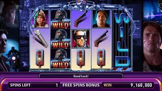 THE TERMINATOR Video Slot Casino Game with THE TERMINATOR FREE SPIN BONUS