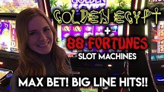 Golden Egypt and 88 Fortunes BIG line hits!