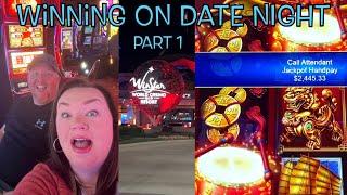 DATE NIGHT at the CASINO part 1! Winstar's machines were ON FIRE!