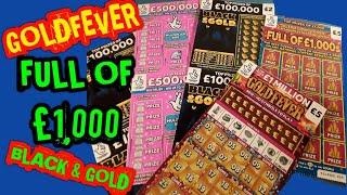 CRACKING GAME..GOLDFEVER..FULL £1,000s..BLACK & GOLD..£500,000 PINK..£250.000 GREEN..HOT MONEY