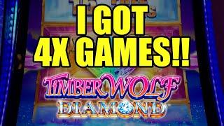 I GOT THE 4X GAMES! TIMBERWOLF DIAMOND! HUGE BONUS WIN!!