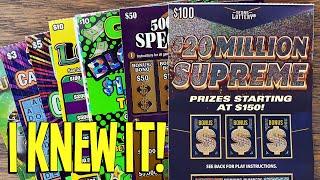 I KNEW IT! $100 Lottery Ticket ⫸ $210 TEXAS LOTTERY Scratch Offs