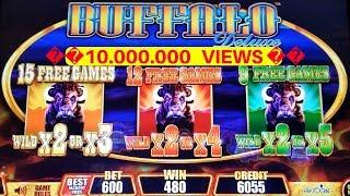 ️BIG JACKPOT WON️ Buffalo Deluxe Slot $6 MAX BET Bonus SUPER BIG WIN ! Miss Kitty Gold BONUS WON