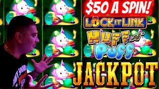 $50 Max Bet 2 HANDPAY JACKPOTS On Huff N Puff Slot Machine | Slot Machine JACKPOT | SE-10 | EP-15