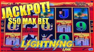 HIGH LIMIT Lightning Link Sahara Gold HANDPAY JACKPOT ️$50 Bonus Round Slot Machine Casino