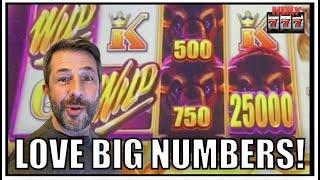 I love it when the BIG NUMBERS show up on the Wild Wild Buffalo Slot Machine!