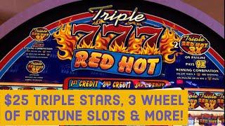 Wheel of Fortune *High Limit* $25 Triple Stars Black&White Dbl Jackpot $10 White Ice Triple Red Hot