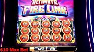 Ultimate Fire Link Slot $10 Bet Bonuses Won | Great Session | Live Slot Play w/NG Slot