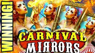 A WINNING TIME!  CARNIVAL OF MIRRORS & ULTIMATE FIRE LINK Slot Machine (Incredible Technologies)
