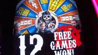 Drunken live play on Sons of Anarchy max bet with BONUS BIG WIN slot machine